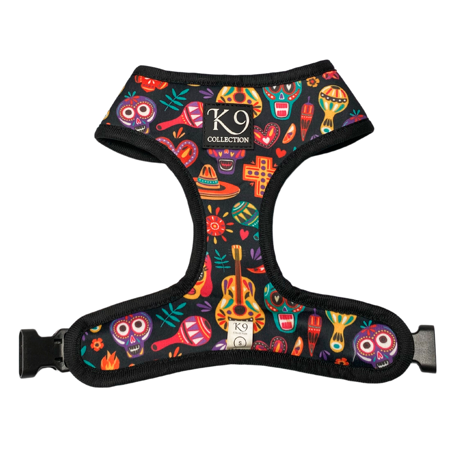 REVERSIBLE Harness - Sugar Skull Fiesta